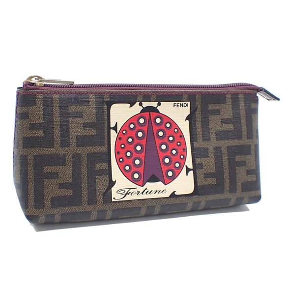Fendi Zucca Women´s Brown PVC Leather Pouch 2111.7N0038-CR4.108,All Products : American Fashion Style Bags On Sale